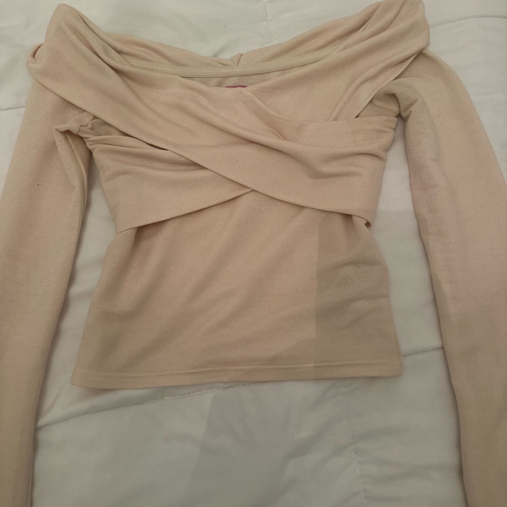 Edikted Cream Long Sleeve Top
